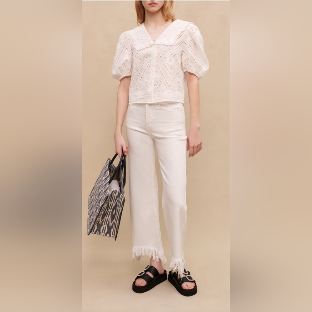Maje White Jeans